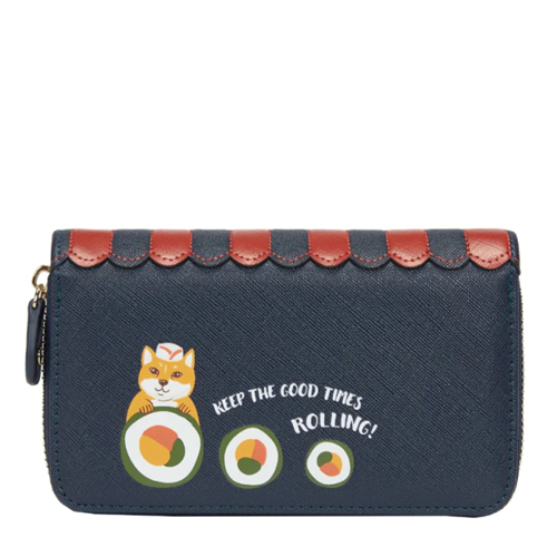Vendula Sushi - Blue Edition Medium Ziparound Wallet