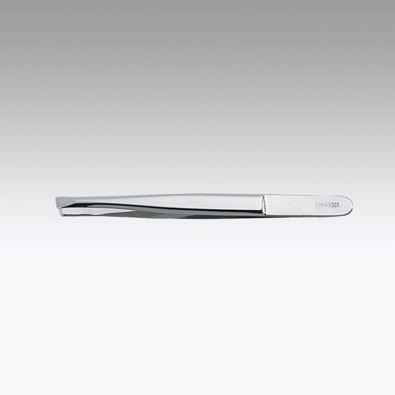 Pinzetta di precisione con punta retta da 8cm. In acciaio cromato.