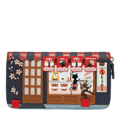 Vendula Sushi - Blue Edition Large Ziparound Wallet