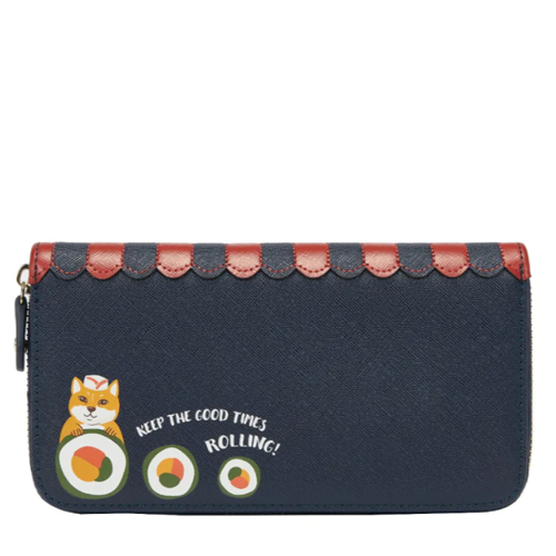 Vendula Sushi - Blue Edition Large Ziparound Wallet