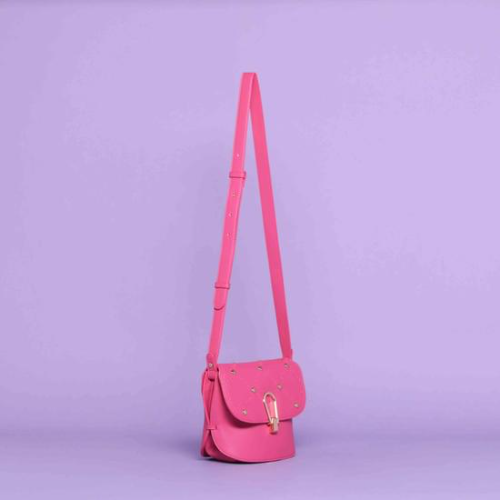 BORSA A TRACOLLA CON TRAMA "MIMI-MUA" Fuxia