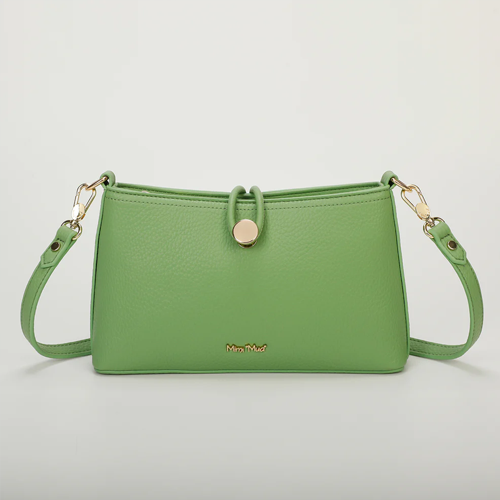 BORSA A TRACOLLA CON CHIUSURA A BOTTONE VERDE