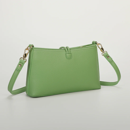 BORSA A TRACOLLA CON CHIUSURA A BOTTONE VERDE