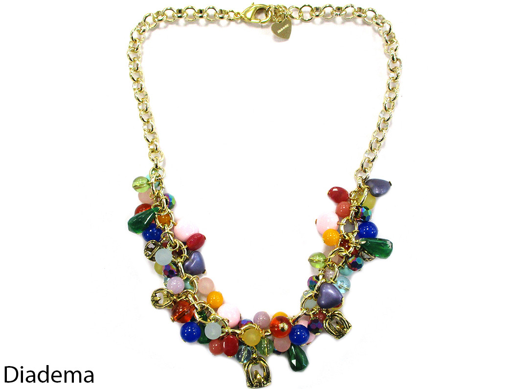 COLLANA GIROCOLLO DIADEMA MULTICOLOR