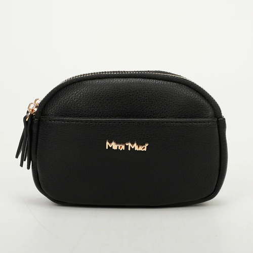 PORTAOGGETTI CON ZIP - NERO
