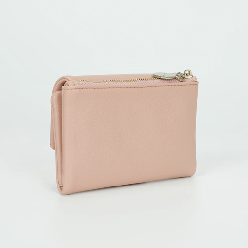PORTAFOGLIO MEDIO CON PATTA E ZIP ROSA