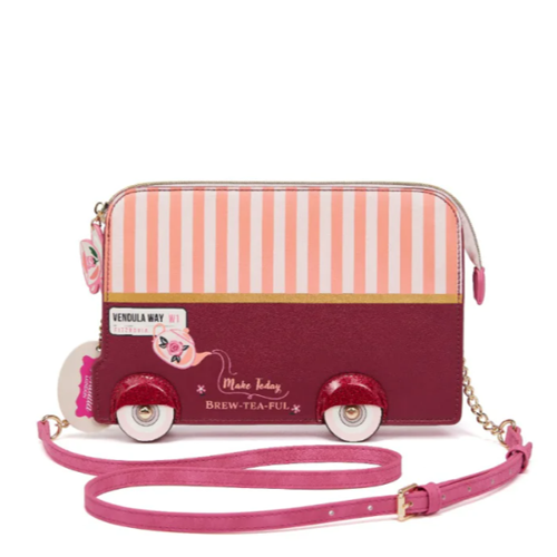 Perfectly Pink Afternoon Tea Bus Bus Pouch Bag