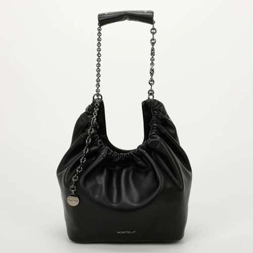 BORSA HOBO PICCOLA CON CATENA REGOLABILE – NERO