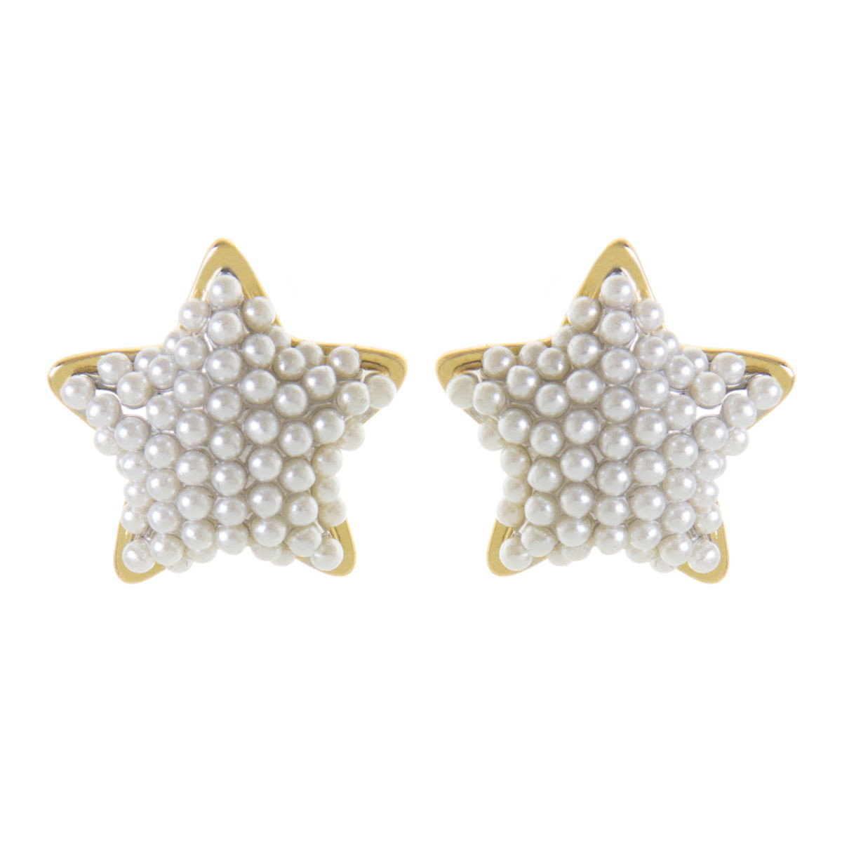 ORECCHINI A STELLA CON PERLINE DORATA ART. 911454D
