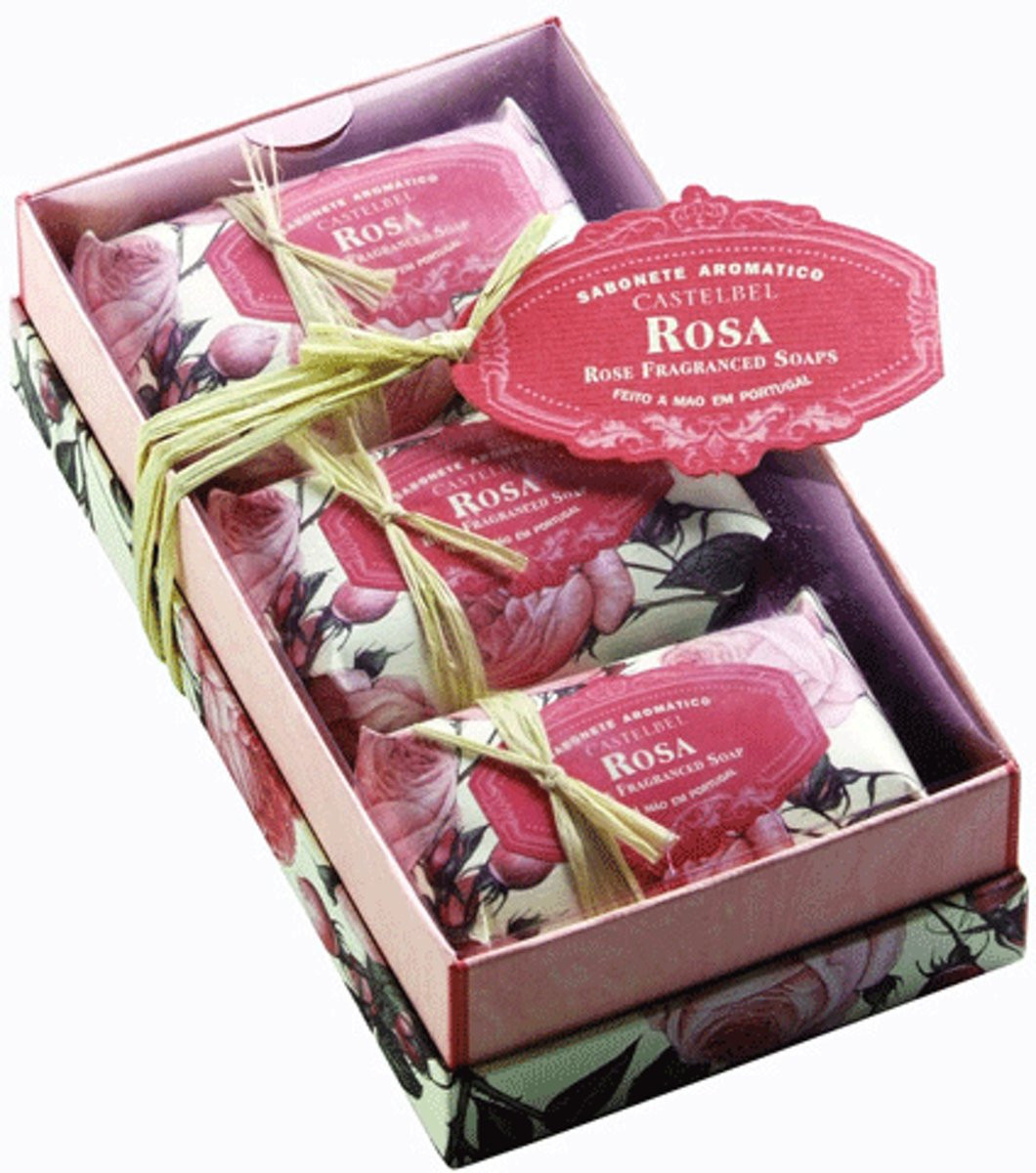 SET DI SAPONETTE ROSA 3X150G