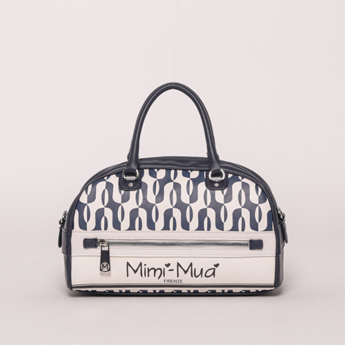 BORSONE PICCOLO IN FANTASIA BIANCO/BLU