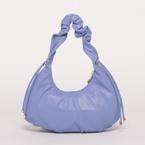 BORSA HOBO MANO CON ARRICCIO SU MANICO DENIM