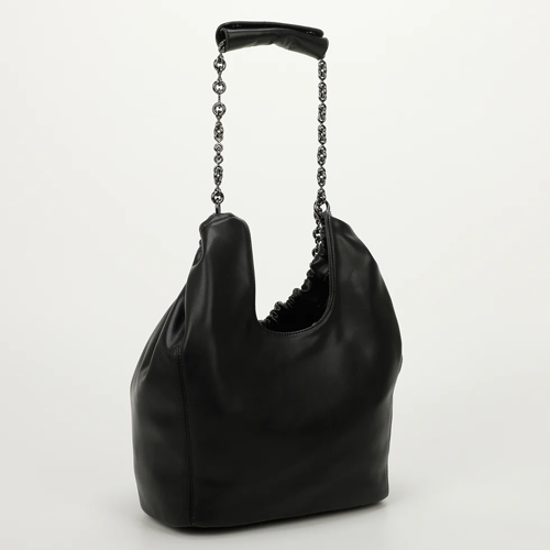 BORSA HOBO PICCOLA CON CATENA REGOLABILE – NERO
