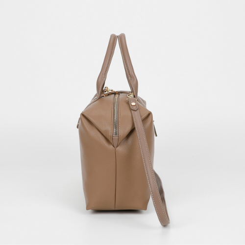 BORSA BAULETTO CON LETTERE MIMI-MUA TAUPE