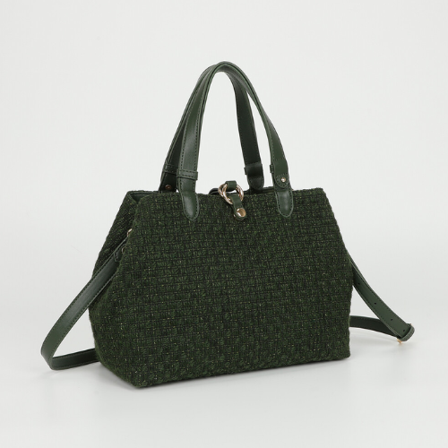 BORSA A BRACCIO IN TESSUTO VERDE MILITARE
