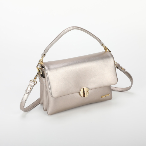 BORSA A TRACOLLA ORO CON CHIUSURA TONDA ORO