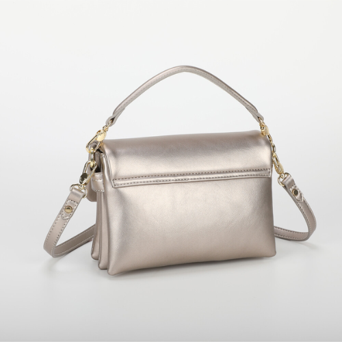 BORSA A TRACOLLA ORO CON CHIUSURA TONDA ORO