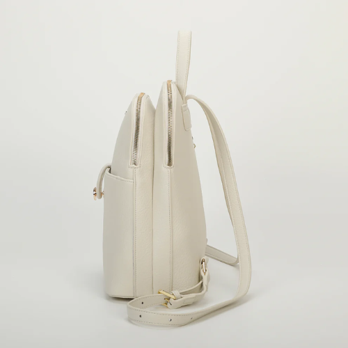 ZAINO CON CHIUSURA A BOTTONE BIANCO 