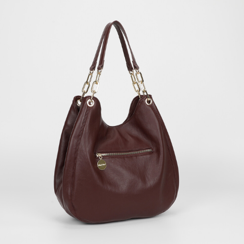 BORSA HOBO CON DETTAGLIO OCCHIELLI MOSTO