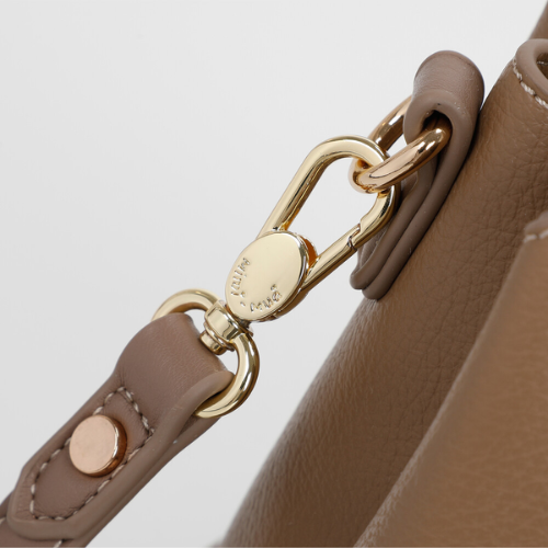BORSA A TRACOLLA CON LETTERE MIMI-MUA TAUPE