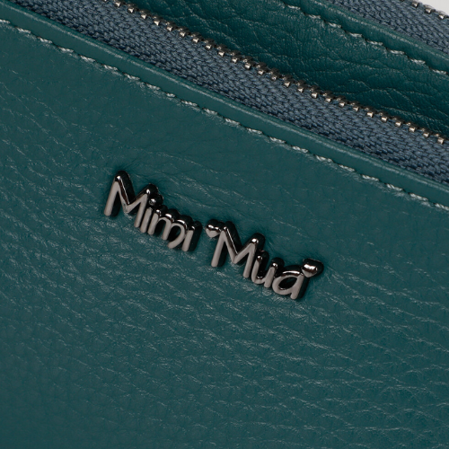 PORTAMONETE IN PELLE CON ZIP BLU OTTANIO