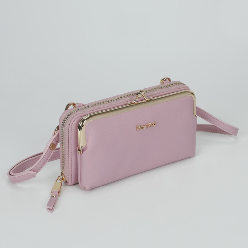 PORTAOGGETTI CON CHIUSURA A CLUTCH ROSA 