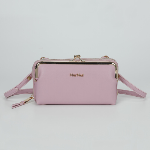 PORTAOGGETTI CON CHIUSURA A CLUTCH ROSA 