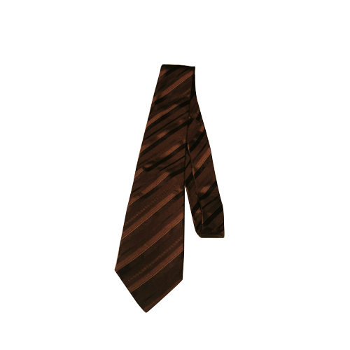 FENDI Cravatta 100% Seta - Marrone