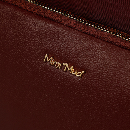 ZAINO IN NYLON CON DETTAGLI IN PU BURGUNDY