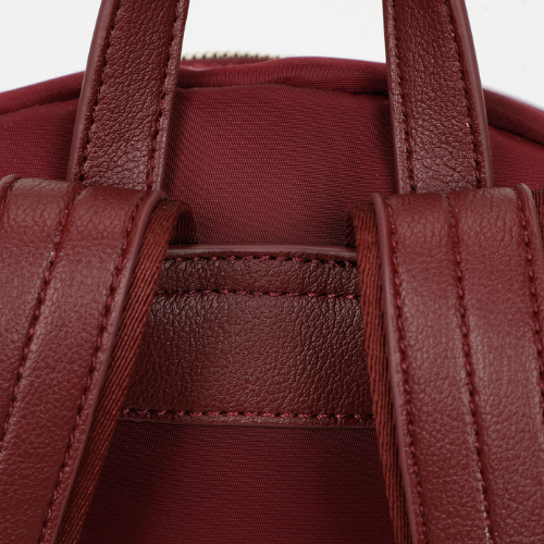 ZAINO IN NYLON CON DETTAGLI IN PU BURGUNDY
