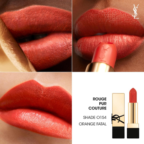 YSL ROUGE PUR COUTURE ROSSETTO SATINATO ORANGE 154