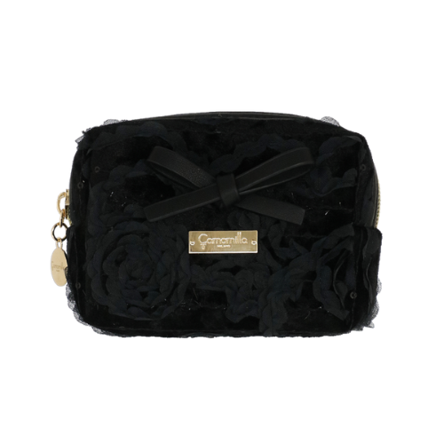 NECESSAIRE S VELVET ROSE NERO 