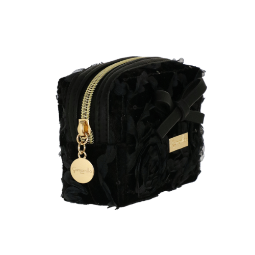 NECESSAIRE S VELVET ROSE NERO 