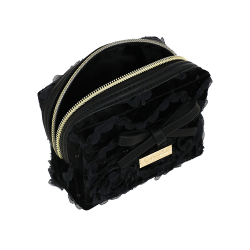 NECESSAIRE S VELVET ROSE NERO 