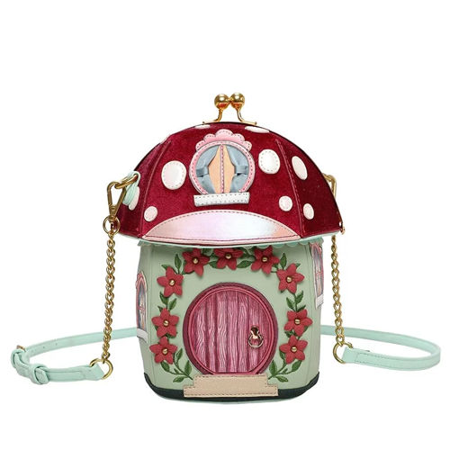 Borsa ''Toadstool House'' Fairy Village
