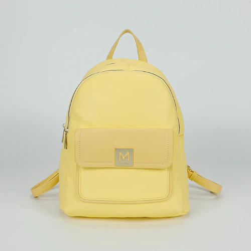 ZAINO CON PATTA LISCIA GIALLO CHIARO 