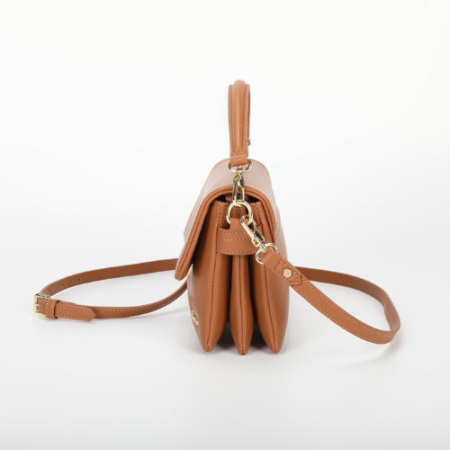 BORSA A TRACOLLA CON CHIUSURA TONDA CUOIO