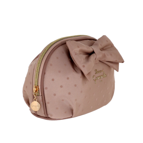 POUCH M POLKA GLAM ROSA