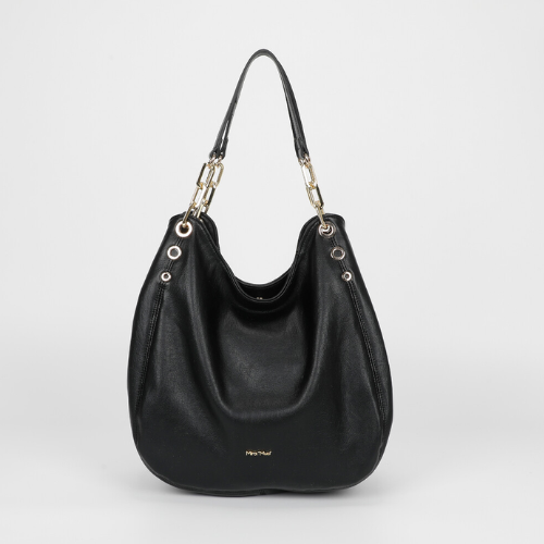 BORSA HOBO CON DETTAGLIO OCCHIELLI NERO