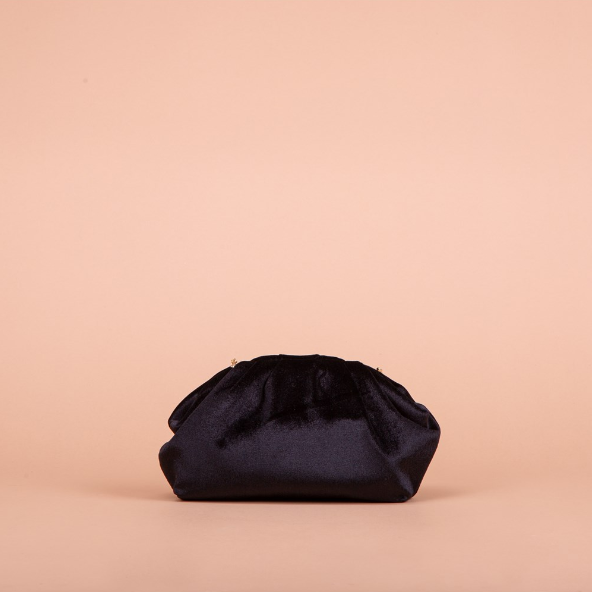 BORSA CLUTCH IN VELLUTO NERO ART.M8-M200315