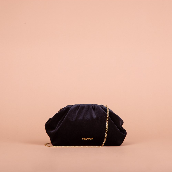 BORSA CLUTCH IN VELLUTO NERO ART.M8 M200315 Mimi Mua Clementi