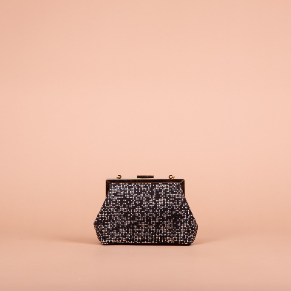 BORSA CLUTCH CON STRASS NERO ART.M8-M200312