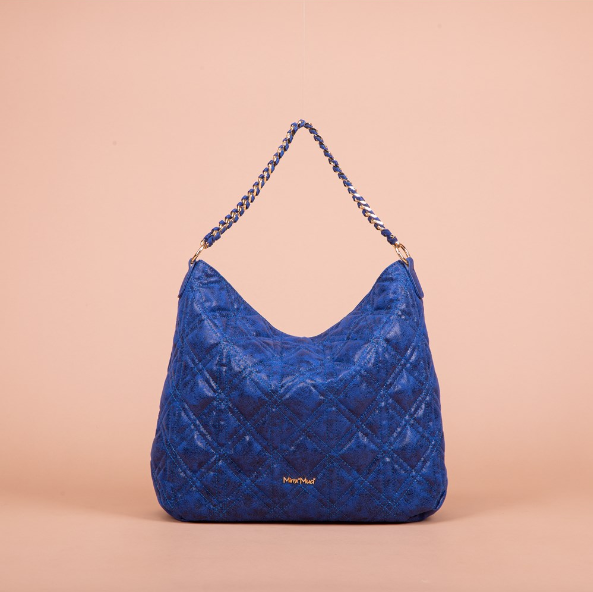 BORSA HOBO TRAPUNTATA CON LUREX BLU ART.M8-H200246