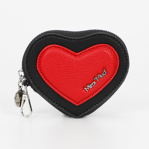 BEAUTY CASE SET DA 3 CON CUORE NERO/ROSSO