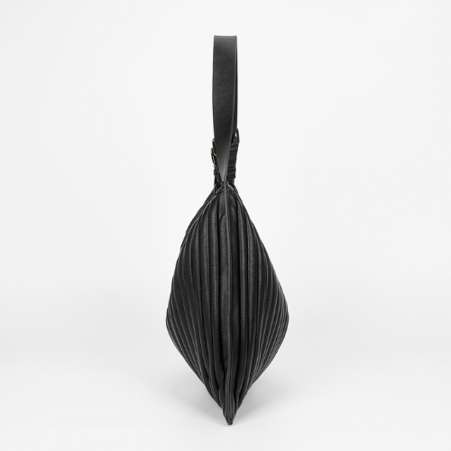 BORSA A SPALLA GRANDE PLISSETTATA NERO