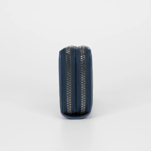 PORTAFOGLIO GRANDE CON PATCHWORK BLU