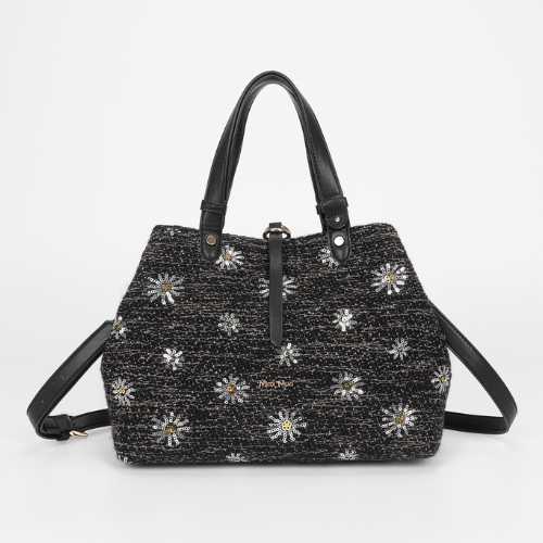 BORSA A BRACCIO IN TESSUTO NERO