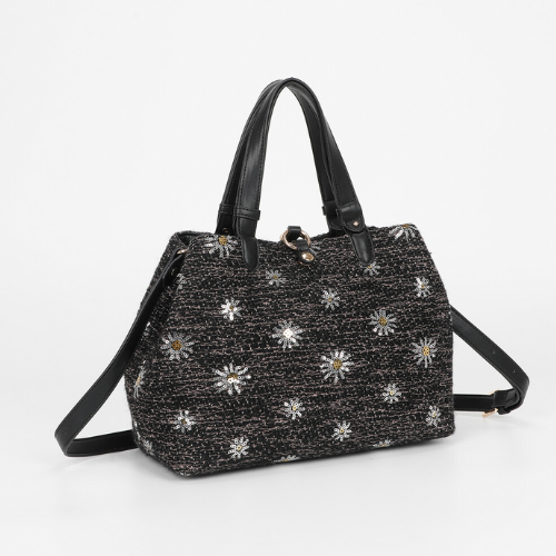 BORSA A BRACCIO IN TESSUTO NERO