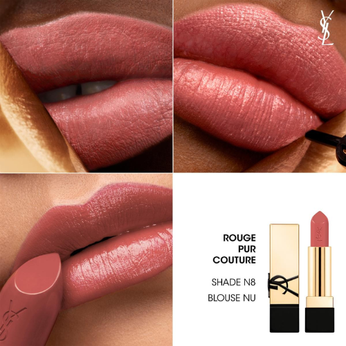 YSL ROUGE PUR COUTURE ROSSETTO SATINATO NUDE 08