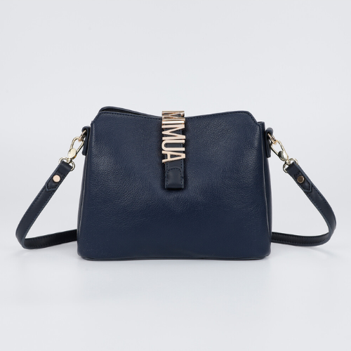 BORSA A TRACOLLA CON LETTERE MIMI-MUA BLU